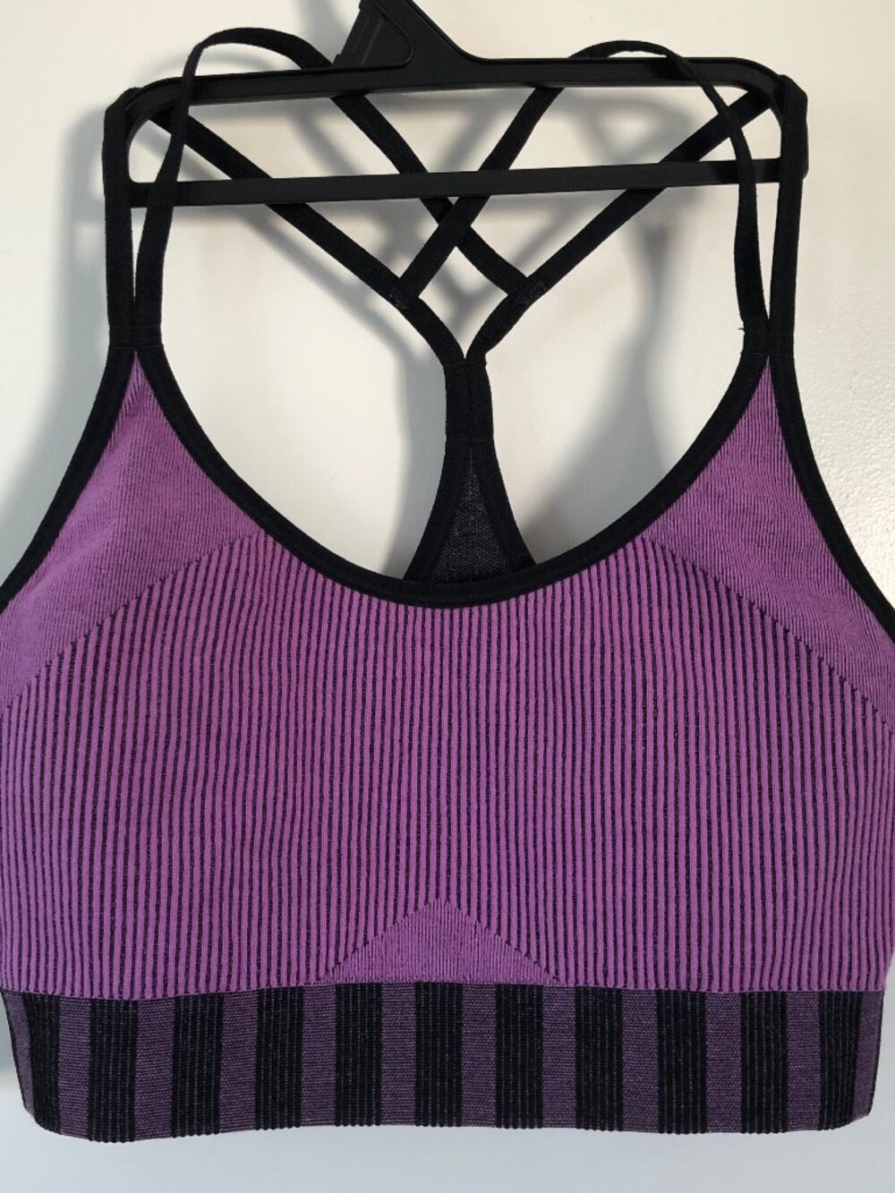 C9 Champion Black and Pink Racerback Sports Bra - Size M?